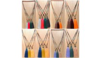 tassels necklace beads black larva stone fashion accessories wholesale price